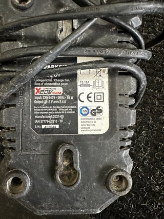 Caricabatterie Parkside X 20V Team 2.4A