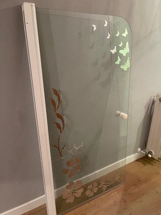 Mampara de bañera de cristal