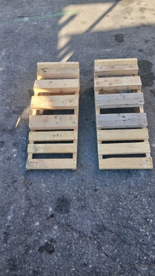 Rampas de madera para coches