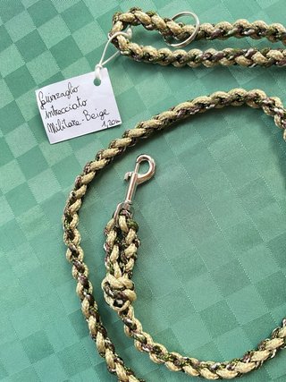 Guinzaglio intrecciato Militare - Beige