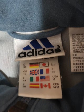 Chaqueta Adidas Vintage Gris Azul Talla M
