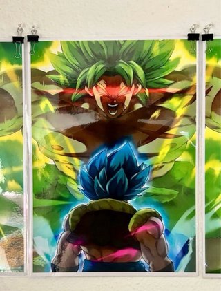 Tríptico Póster Dragon Ball Broly Goku