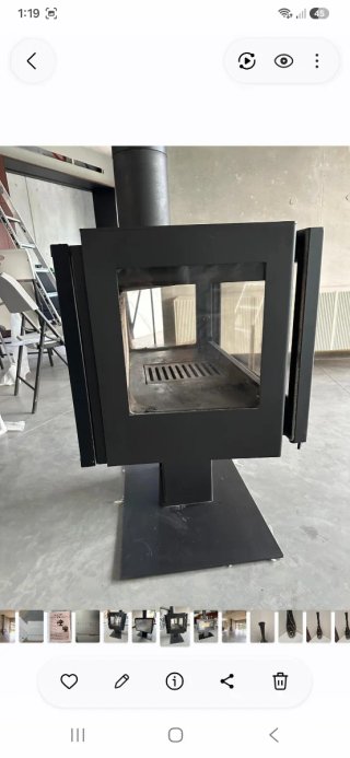 Estufa de leña. Chimenea. Panadero Harmonie 3V /