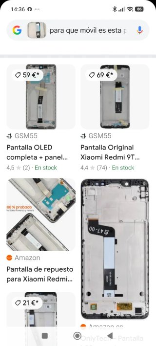 Pantalla Xiaomi Redmi Note 9