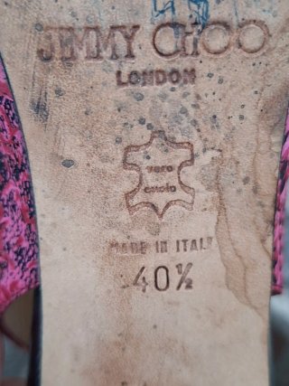 Sandalias Jimmy Choo Rosa Piel Serpiente