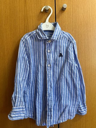 Camisa Scalpers Rayas Azul Talla 4-5 Años