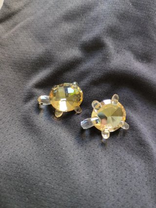 2 Tartarughe tipo Swarovski cm 2,5