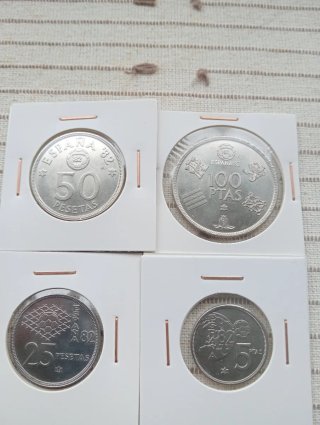 Lote completo monedas mundial de futbol España1982