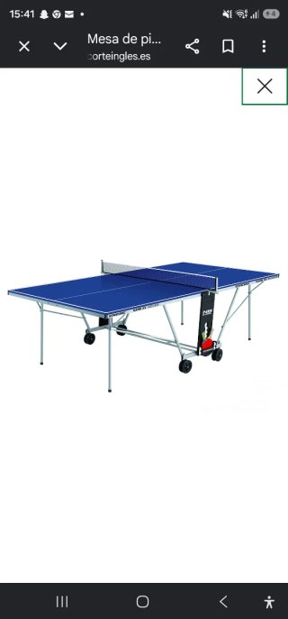 Mesa ping pong Enebe azul con funda