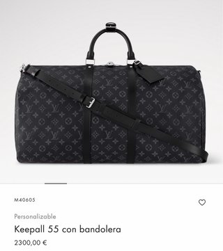 Keepall 55 Monogram LV Negra