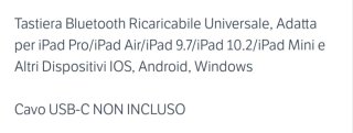 Tastiera Bluetooth Ricaricabile Universale