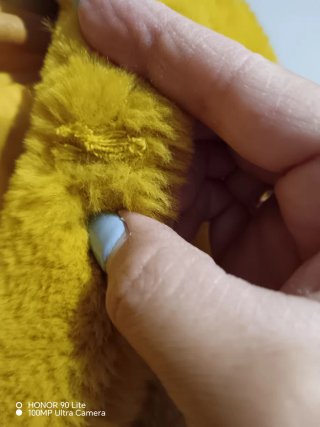Abrigo de pelo amarillo talla única