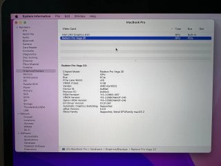 APPLE MacBook Pro 2019 i9 32 GB SSD2TB VEGA 20