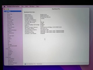 APPLE MacBook Pro 2019 i9 32 GB SSD2TB VEGA 20