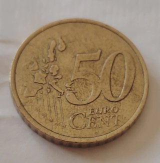 50 céntimos Francia 2001 error acuñación