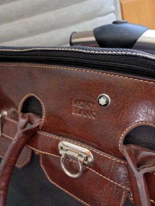 Maleta Viaje Montblanc Lujo Piel y Tela