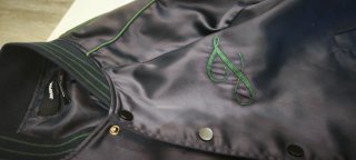 Chaqueta Azul con detalles verdes Size S ( fit xs)