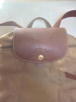 Mochila Longchamp impermeable verde