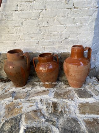 Orza cántaro antiguo barro vidriado, precio unidad