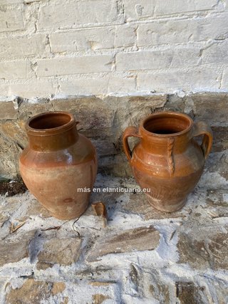 Orza cántaro antiguo barro vidriado, precio unidad