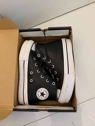 Converse Cuero Negras Mujer Talla 34
