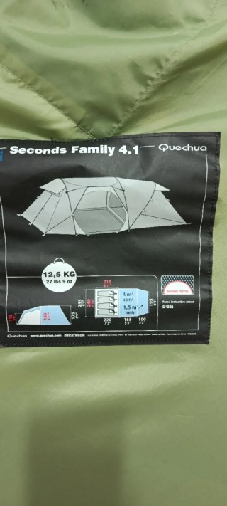 Tienda de campaña Quechua Family Seconds 4.1