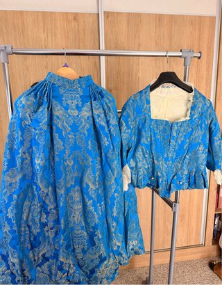 Traje Novia Alicantina Azul y Dorado