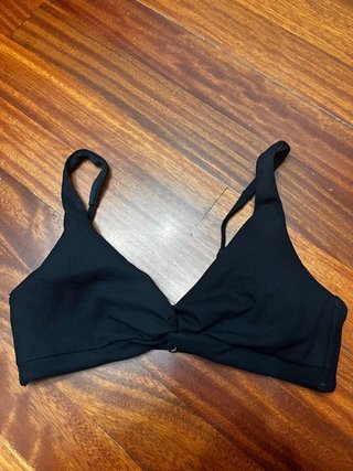 Bikini Oysho negro nudo piqué