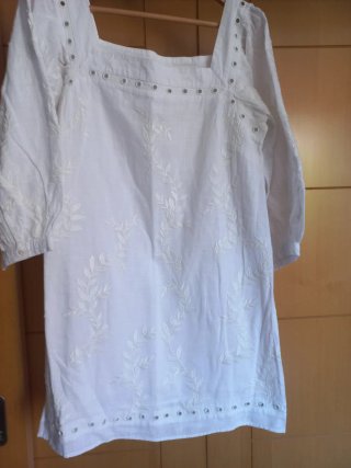 Vestido blanco ibicenco bordado