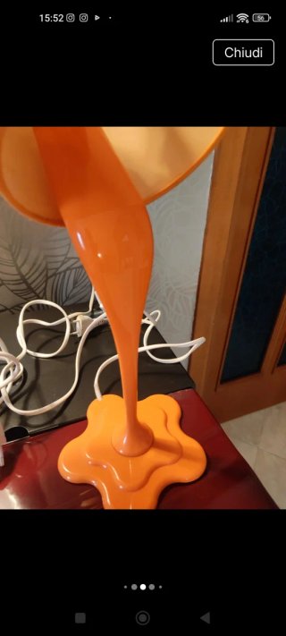 Coppia Lampade Vintage Lumi Arancio