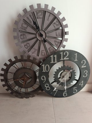 Relojes estilo industrial (3 unidades)