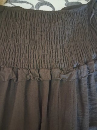 Vestido largo marrón halter