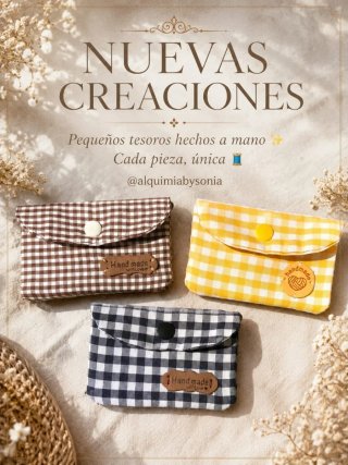 Monedero pequeño cuadros vichy