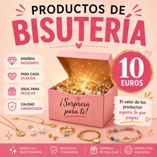 Caja de bisutería con 10 euros