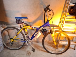 Bicicleta Montaña Azul y Amarilla