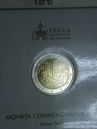 Moneda 2 euros Vaticano 2025 Jubileo