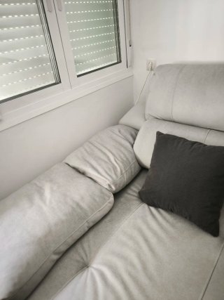 Sofá Chaiselongue Gris claro,microfibra antimancha