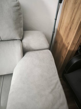 Sofá Chaiselongue Gris claro,microfibra antimancha