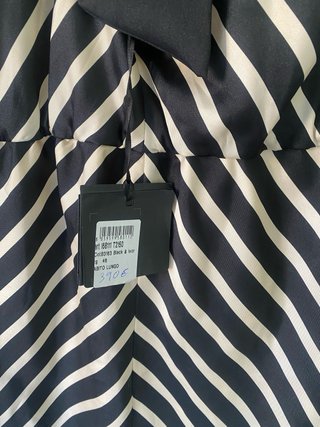 Vestido seda Liu Jo rayas blanco y negro