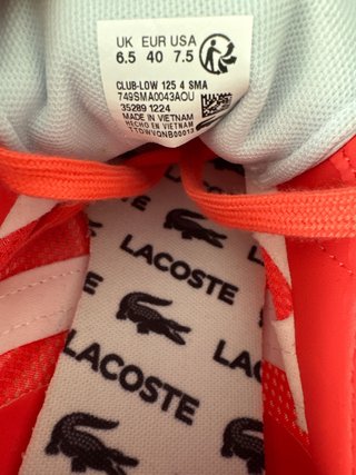 Zapatillas Lacoste Club Low 125 4 SMA Rojas