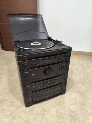 Philips AS-445 Hi-Fi Vintage con Tocadiscos e CD