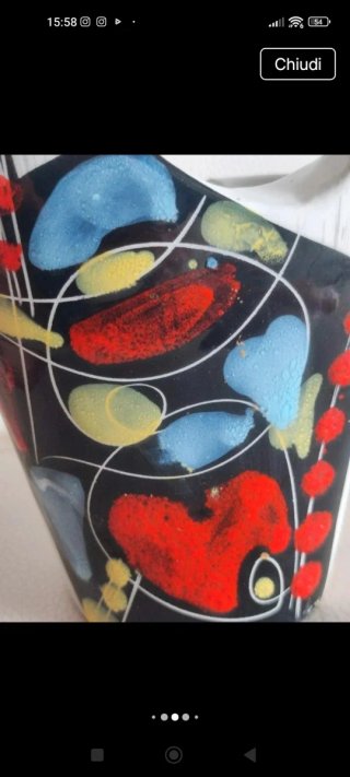 Base lampada ceramica multicolor