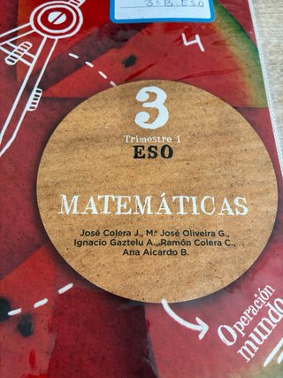 LIBRO MATEMÁTICAS 3 ESO ANAYA ( 3 TRIMESTRES)