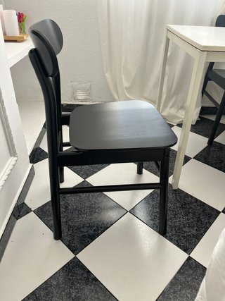Juego de 4 Sillas IKEA Negras RÖNNINGE (Madera)