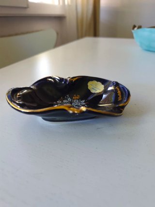 Piattino ceramica Giorgi decorato floreale