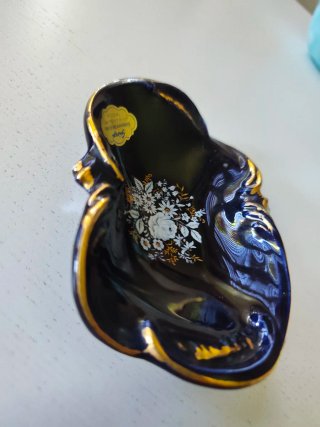 Piattino ceramica Giorgi decorato floreale