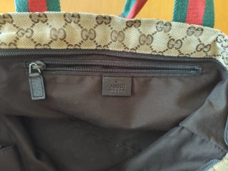 Borsa Gucci Doppia G Beige/Rosso/Verde