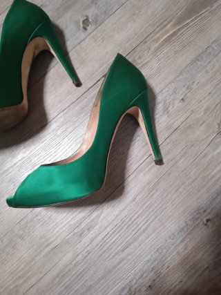 Zapatos Pura Lopez Verdes Abiertos