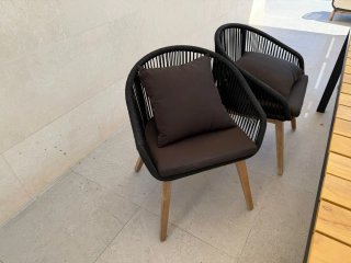 Silla Kave Home Diseño Cordaje Negro