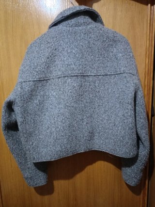 Chaqueta Zara Texturizada Gris